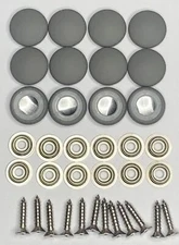 25 Dura Snap Upholstery Buttons Medium Gray Choice Of Size And Screws