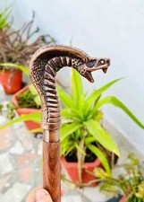 Elegant Cobra Head Walking Stick, Cobra Head Wooden Cane, Luxury Cobra Cane