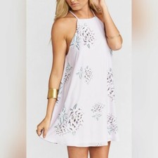 Show Me Your Mumu Lilac Floral Gomez Mini Dress Misses Size Medium