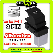 Pulsante Alzacristallo Interruttore Vetro Tasto Passeggero SEAT ALHAMBRA 710 711