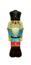 11" Nutcracker Blow Mold LED Holiday Time Tested Decor Table Indoor Outdoor