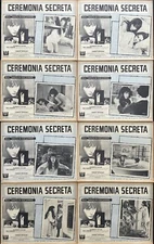 SECRET CEREMONY ELIZABETH TAYLOR MIA FARROW MEXICAN LOBBY CARD SET  1968