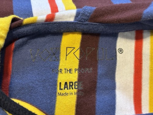 Vox Populi Hoodie Large Unite Striped T Shirt Long Sleeve - 第 6/6 張圖片