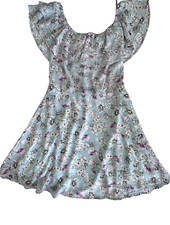Forever 21 Women’s Dress sleeveless Size S color aqua floral
