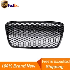For 2007-2013 Audi R8 Front Henycomb Grille Gloss Black Mesh Upper Grill
