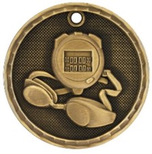 2" Swimming Medal Personalized Free