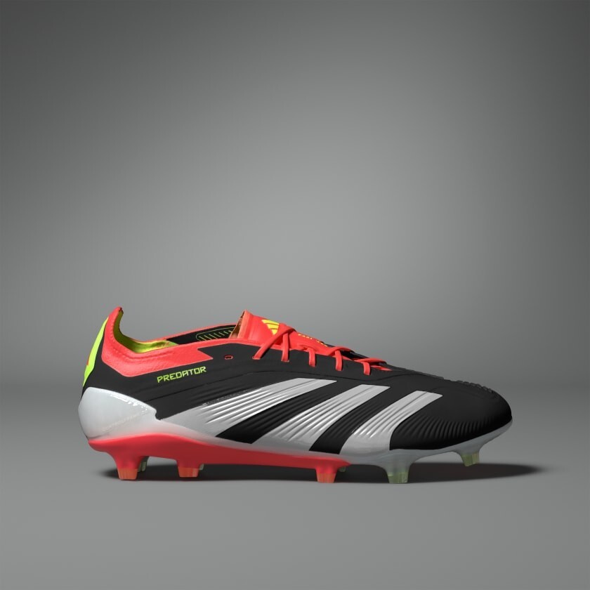 adidas Predator Elite FG Black-Red-White Soccer Cleats Size 9 US