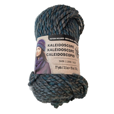 Loops & Threads Chunky Black Pearl Boho Kaleidoscope Yarn, 77 Yds, Super Bulky 6