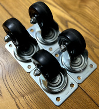 Lot de 4 - Roulettes caoutchouc robustes Waxman 2-1/2" pivotantes (175 lb par roulette)