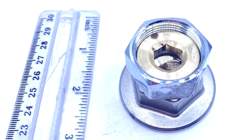 HomeFlex 11-464-005 1/2" Brass CSST Termination Flange – Tool-Less Flare Design, Metal-to-Metal Seal For Corrugated Stainless Steel Tubing