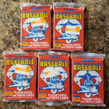 Score 1988 - MLB Player & Trivia - Lot of 5 Baseball Card Packs New & Sealed VG