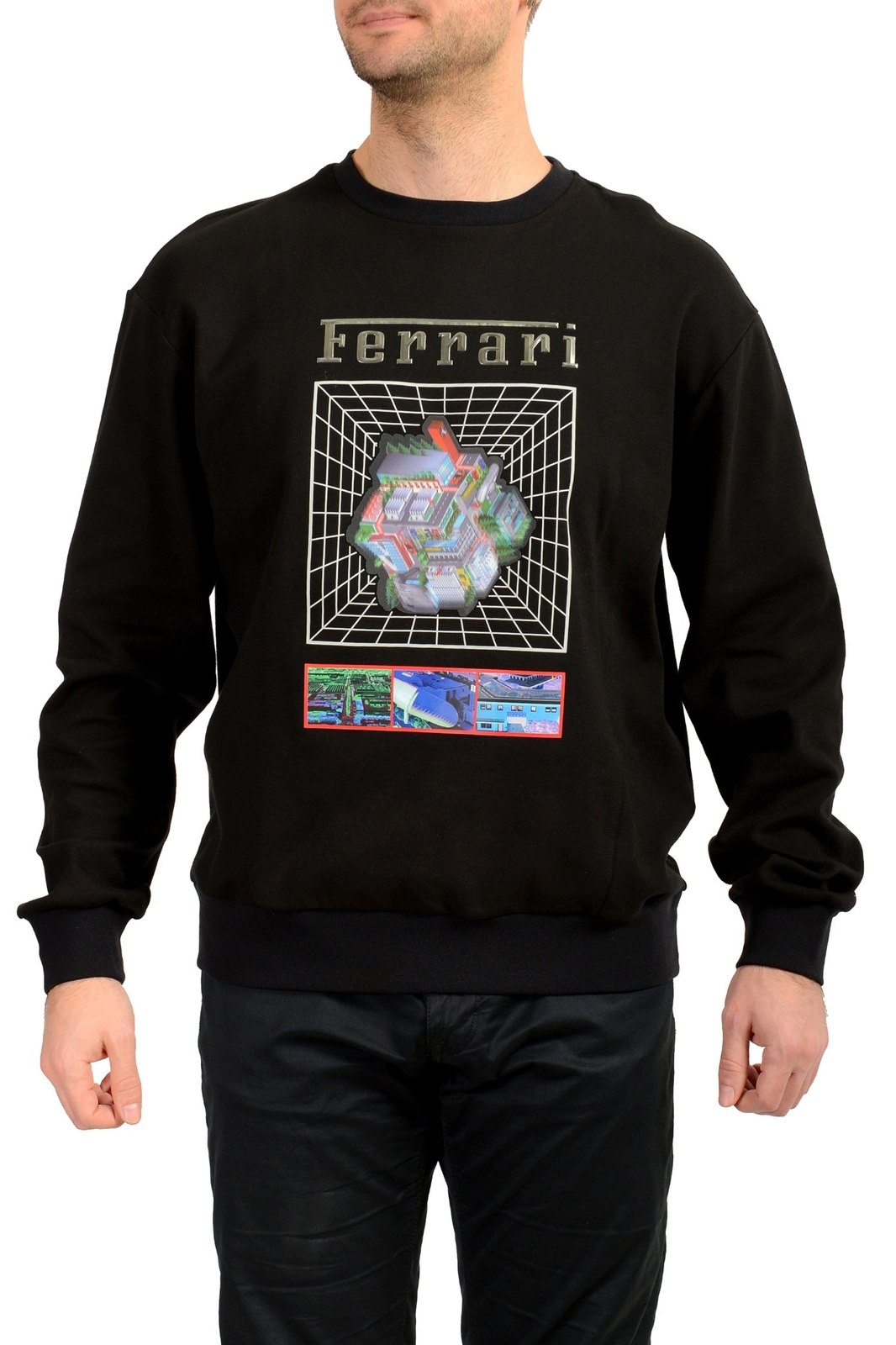 Мужская толстовка Scuderia Ferrari Maranello Cube Transfer Interlock Sweatshirt US 3XL IT 58 28590₽