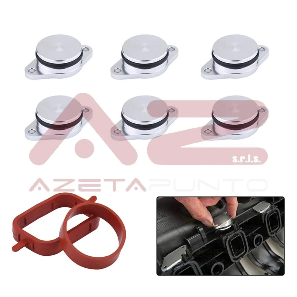 kit abolizione swirl flaps bmw m47 m57 20d 25d 30d 35d 6 tappi 33mm e46 e90 e60 - Immagine 3 di 4