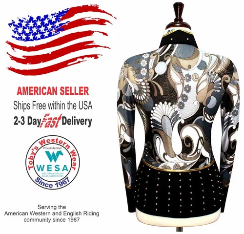 Toby's Western Showmanship Horsemanship Pleasure Show Jacket Shirt Rodeo Queen - Picture 3 of 4