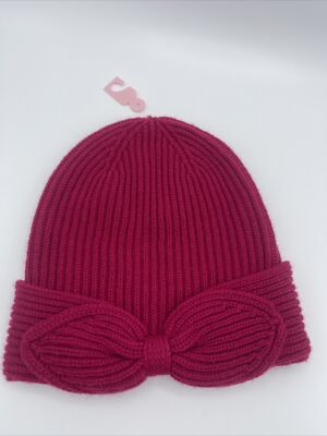 Kate Spade New York Pointy Bow Ribbed Wool Blend Beanie In  display picture 1