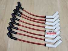 12" Ton's D Red Ceramic LS High Performance Spark Plug Wire Set LS Pro GM TRUCK