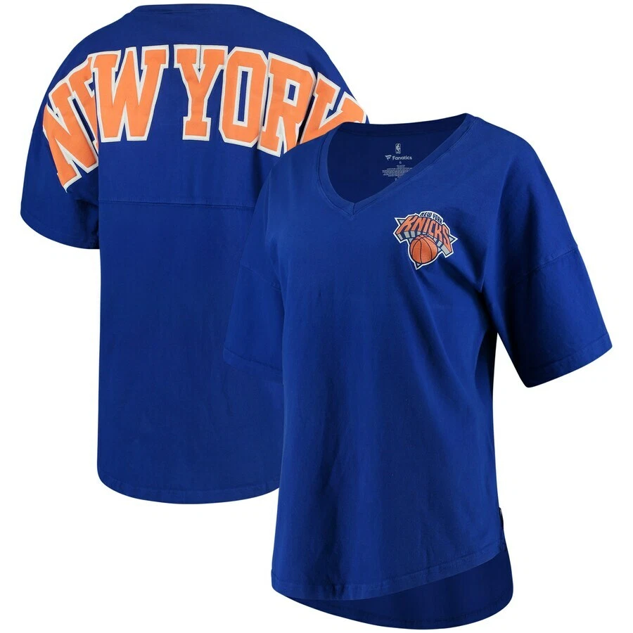 New York Knicks Fanatics Women s Baseline Spirit Jersey Blue V