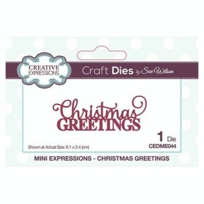 Creative Expressions Craft Dies - Christmas Greetings Word Die for Cardmaking
