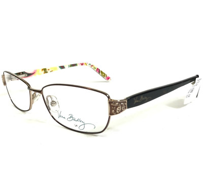 Vera Bradley Eyeglasses Frames Peggy Tutti Frutti TFI Brown Cat Eye 52-16-135