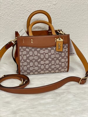 COACH SIGNATURE JACQUARD ROGUE 25 NWT C6444 Retail:$675 Dust Bag