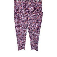 Denim  Co. Active Tall Duo Stretch Pant with Side Pockets Burgundy ST Size