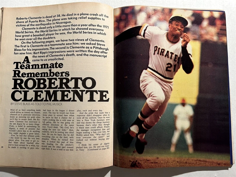 Revista deportiva 1973 Oscar Robertson Milwaukee Buck sin etiqueta Clemente Chamberlain Foto 2 de 4