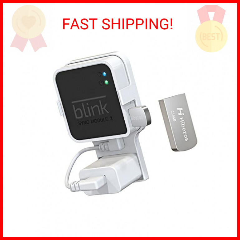 256GB USB Flash Drive and Outlet Mount for Blink Sync Module 2, Save Space and E-image