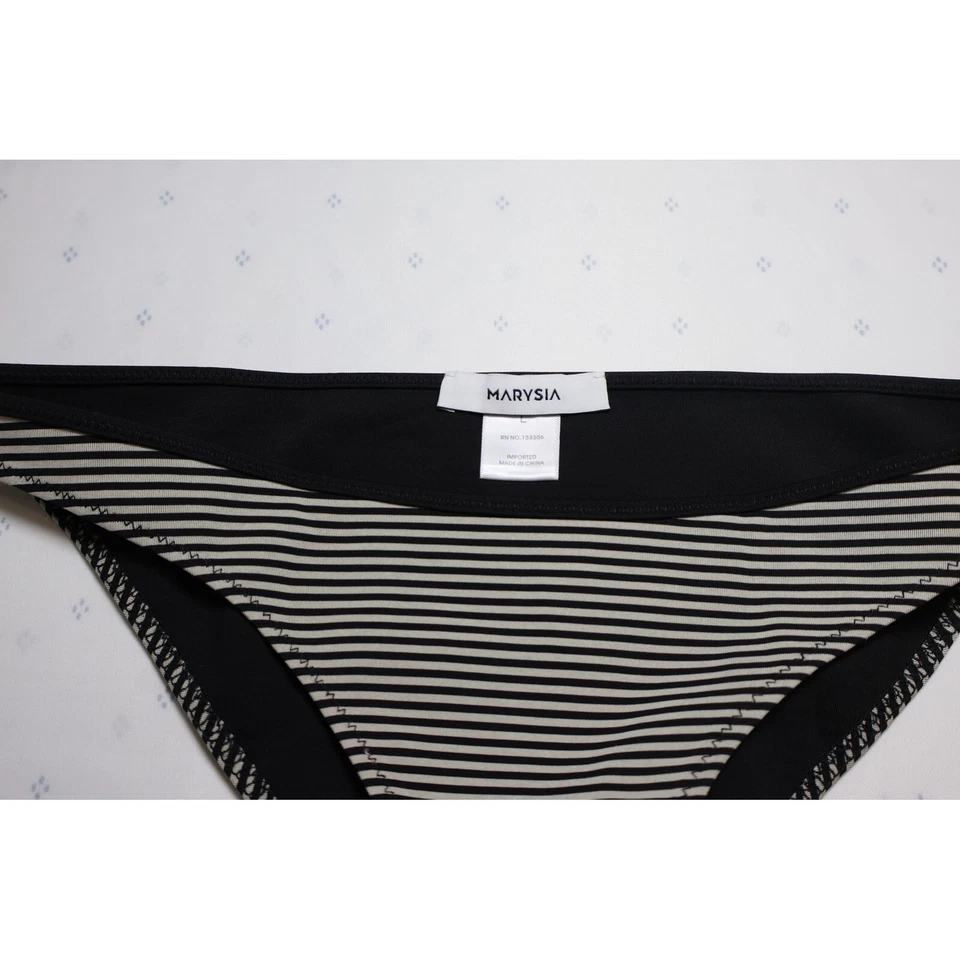 Conjunto de bikini a rayas Marysia traje de baño de dos piezas ropa de resort de playa Foto 3 de 4