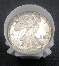 Tube Of 10 - 1 Oz  .999 Pure Titanium Walking Liberty Rounds Uncirculated