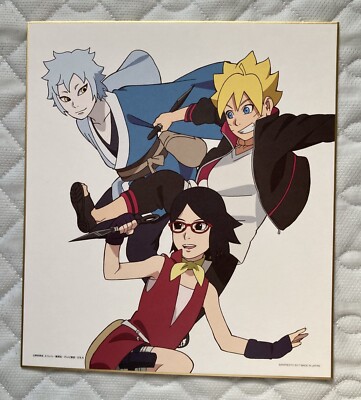 Ichiban Kuji Naruto Boruto History Shikishi Boruto Sarada Mitsuki