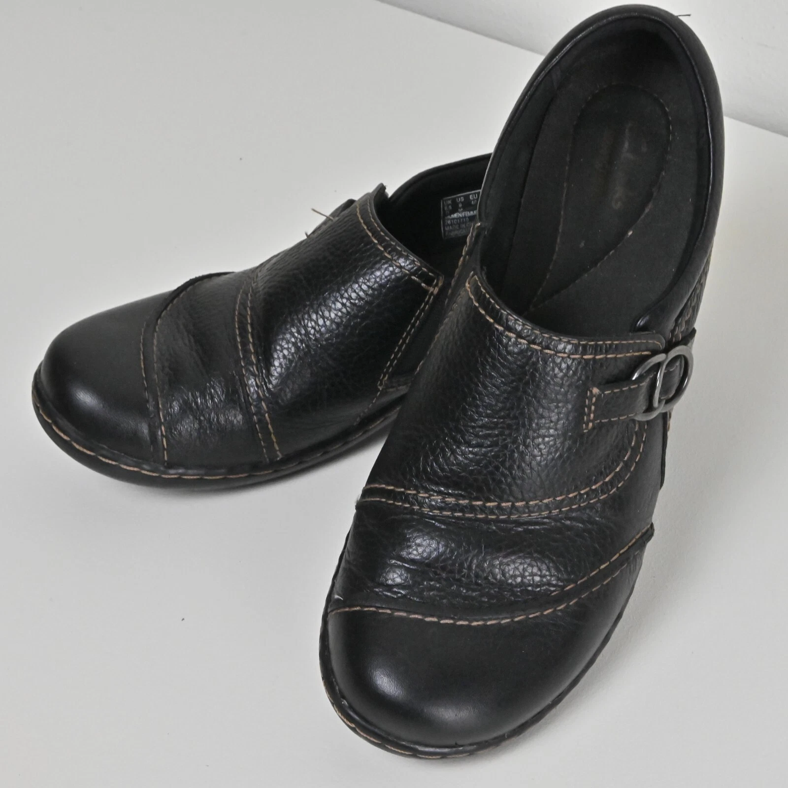 Mocassini Clarks Collection Ashland in pelle casual comodi slip on neri US9 UK6 5