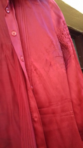 ZARA Seiden Top Shirt Bluse in beige, rot, smaragdgrün Gr. M, S - Bild 45 von 46