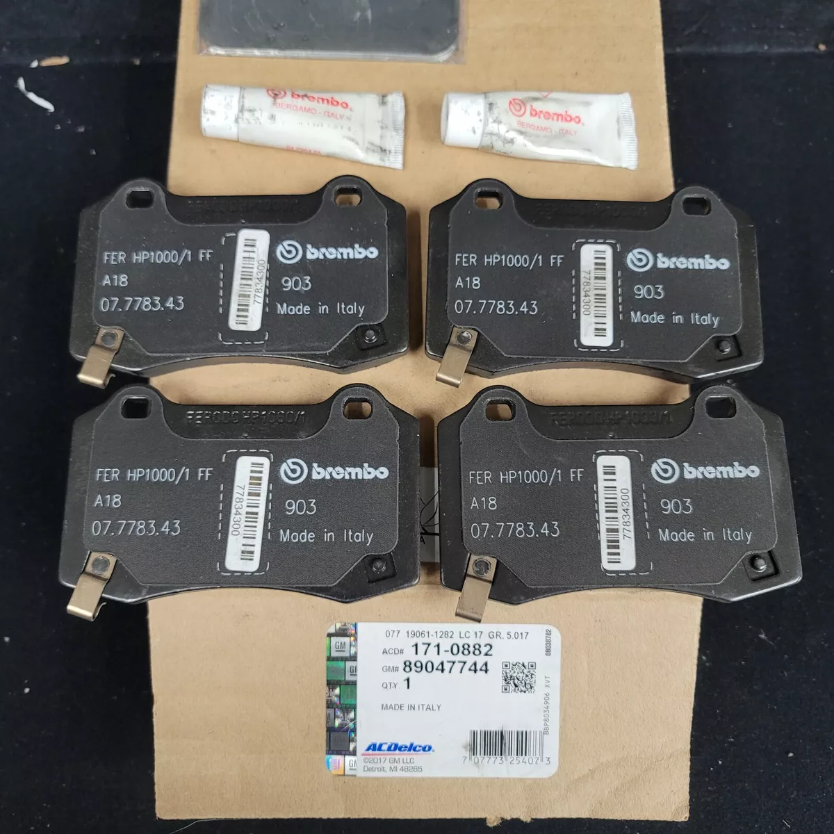 New GM OEM Rear Brembo BRAKE PADS CTS V Camaro SS ZL1 Tesla S 171
