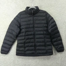 Amazon Essentials Jacket Womens Large Black Puffer Packable Water Resistant