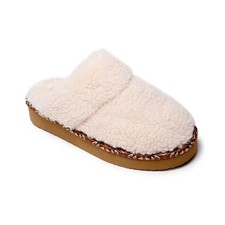 Women's Cerise Plush Slippers Cream