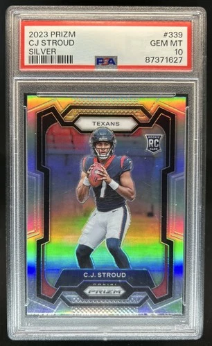 2023 Panini Prizm C.J. Stroud Silver Rookie RC #339 Texans PSA 10 GEM MINT