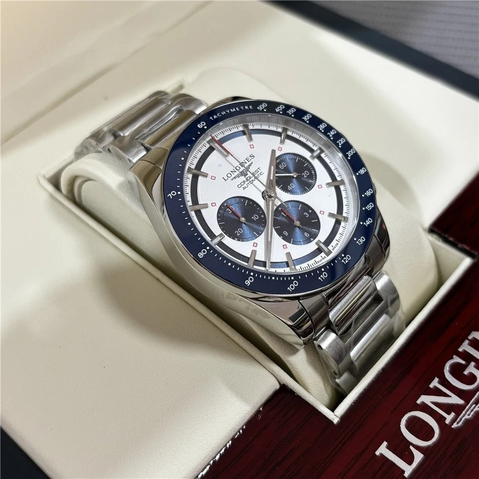Longines Conquest Chronograph Men's Automatic Unused Stainless Steel Blue Dial - Image 4 of 4