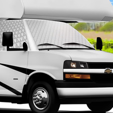 RV Windshield Cover for Chevy 2001-2024 Motorhome, RV Windshield Window Snow Cov