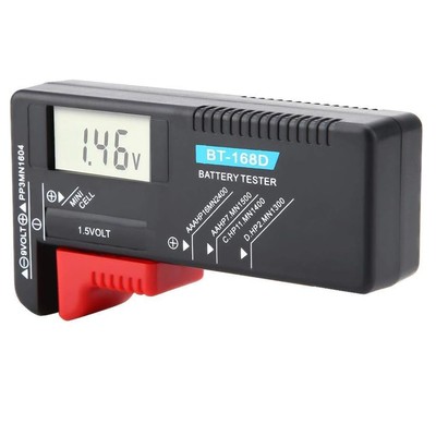 Batterietester Digital Batterieprüfer BT-168D LCD Display für AA AAA 1,5V 9V