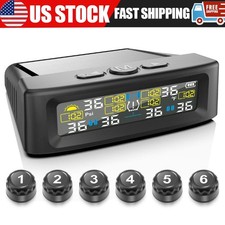 6 Sensors Tpms Tire Pressure Monitoring System For Rv Motor Home Caravan Trucks