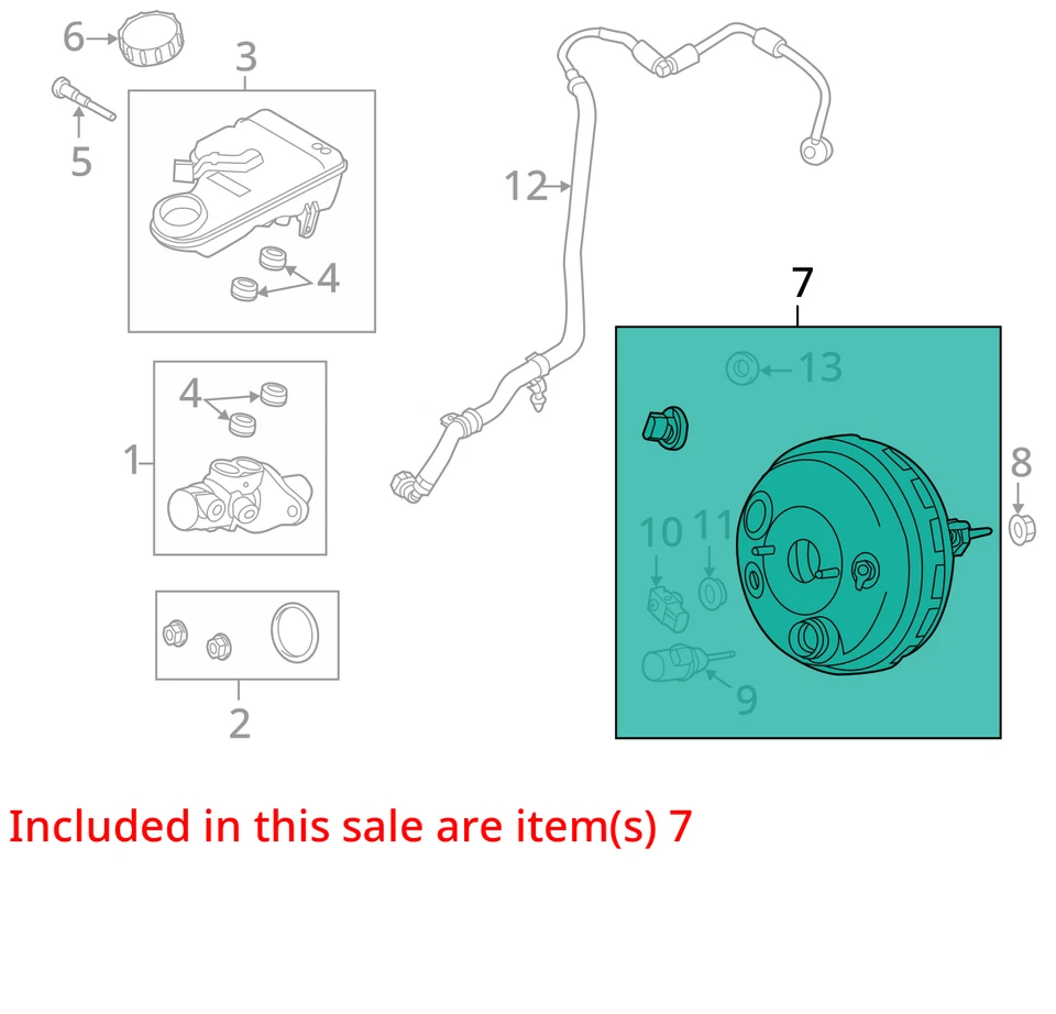 2013 Ford C-Max Power Brake Booster OEM 132K Miles - LKQ407786067 - Image 4 of 4