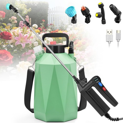 #ad Electric Garden Sprayer 1.35 Gallon Rechargeable Battery Powered Green Pressures $51.99