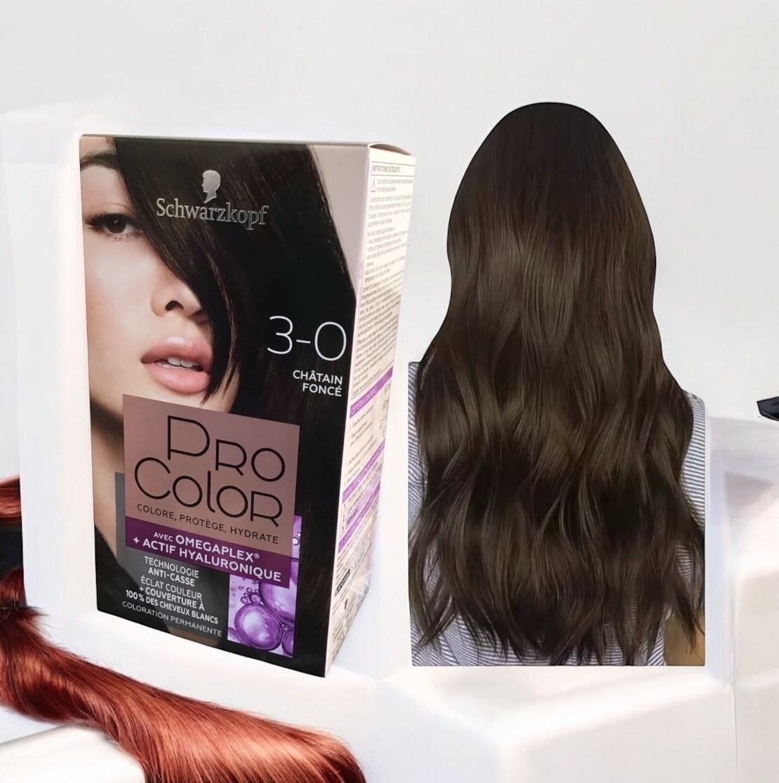 Schwarzkopf Pro Color 3-0 coloration permanente châtain foncé anti-cheveux blancs lot de 3