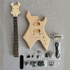 DIY electric b.c rich guitar kit 24frets bolt on mahogany body maple neck bonenu