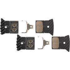 Shimano Metal Compound Disc Brake Pads with Finned Alloy Cooling - Durable