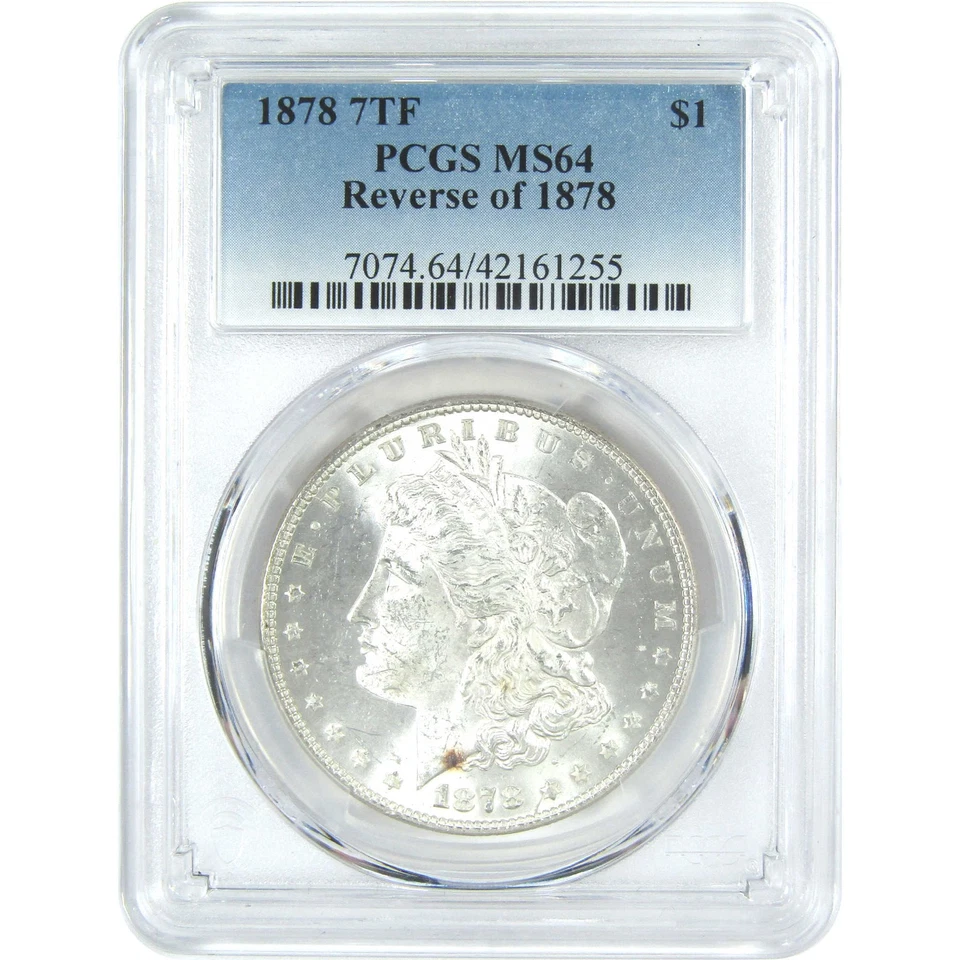 1878 年 7TF Rev 78 摩根元 MS 64 PCGS 银 $1 硬币 SKU:I16502