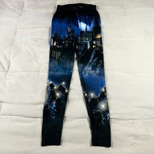 Harry Potter Hogwarts Castle Black Blue Boys Sz 20 Elastic Waist Leggings Pants