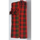 Wallace Tartan 3.5 Yards 2 Sides Purled & Fringed Long Fly Plaid.
