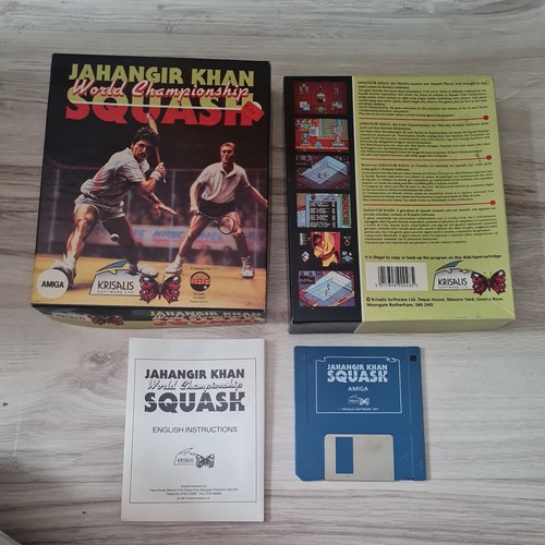 Squash Jahangir Khan - Commodore Amiga - Boxed With Manual - Retro