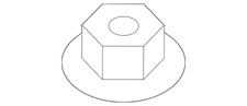 Genuine Toyota Lower Control Arm Retainer Nut 90080-17223